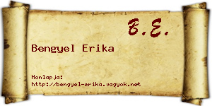 Bengyel Erika névjegykártya